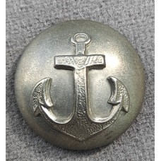 Пуговица Военного флота России, обр. 1917 г., диаметр 22 мм, Белого металла, с накладным якорем.